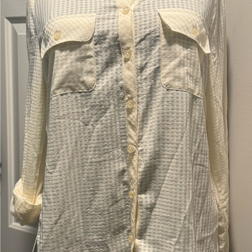 Notations Yellow Checkered Shirt size S